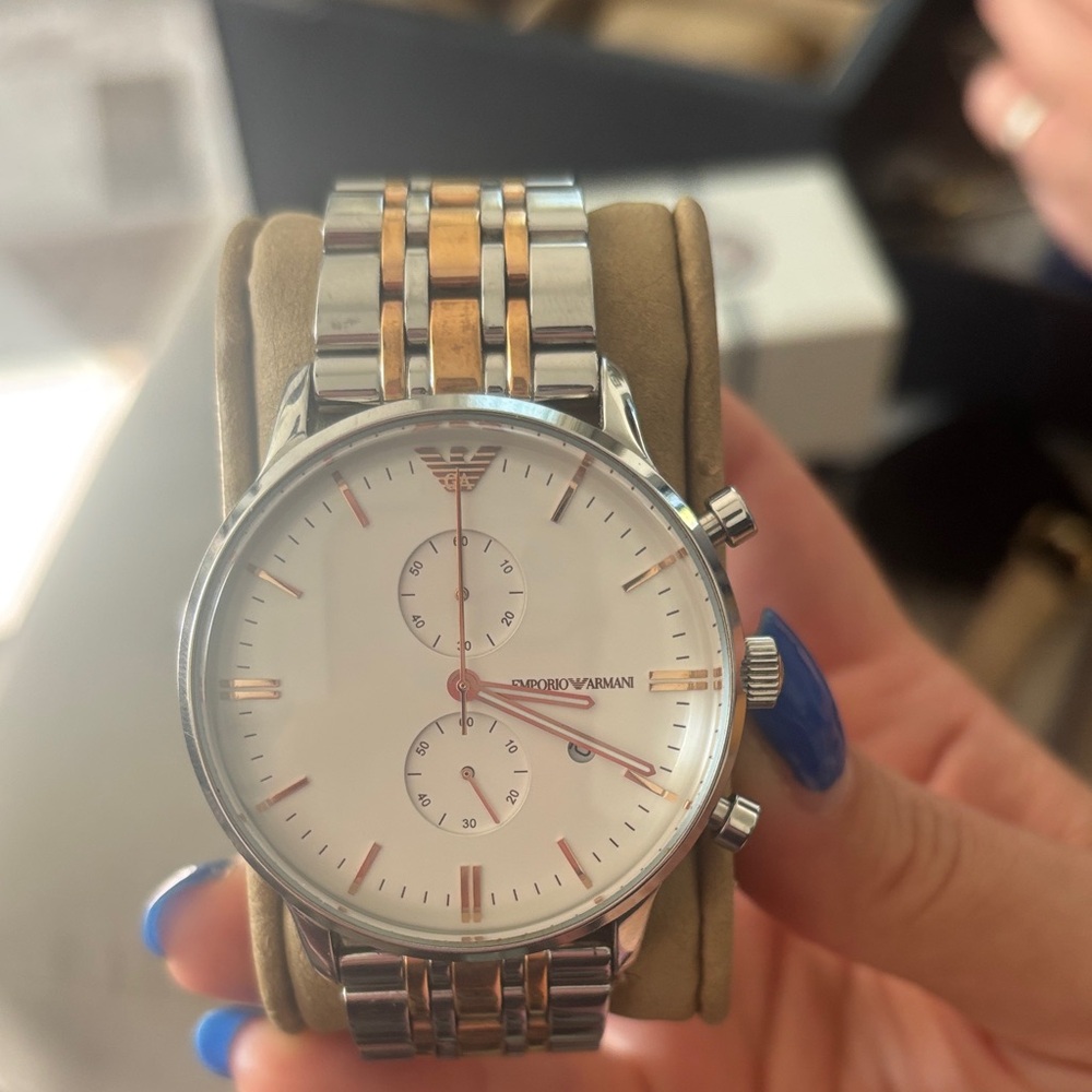 Emporio Armani Two-Tone Chronograph Watch